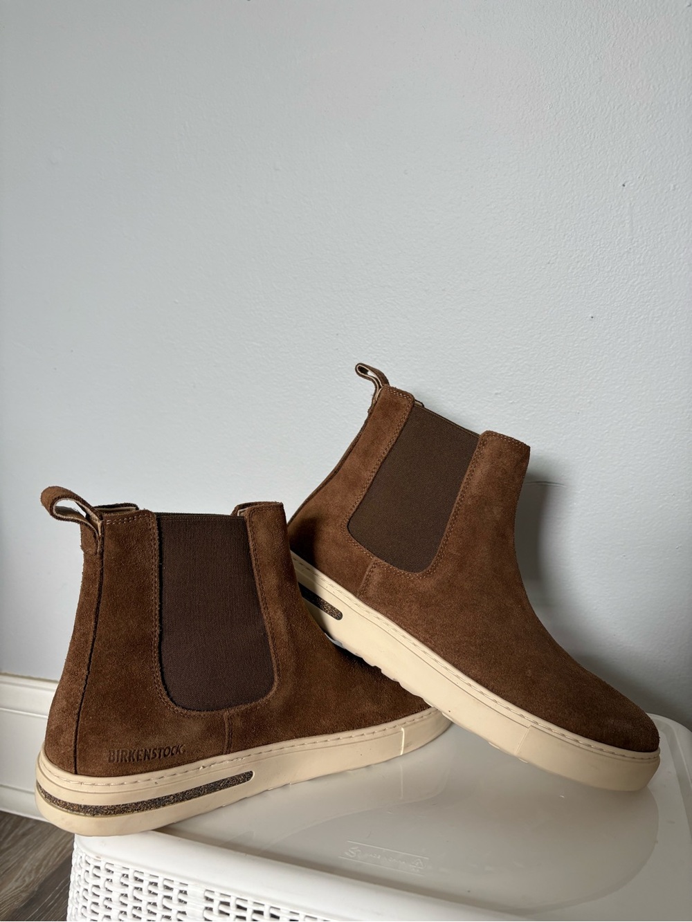 Birkenstock Brown Suede Chelsea Ankle Boots